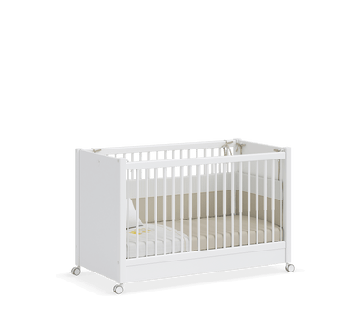 With Wheel Baby Bed White (60x120 cm)