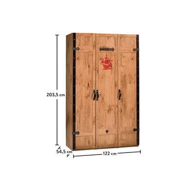 Pirate 3 Doors Wardrobe