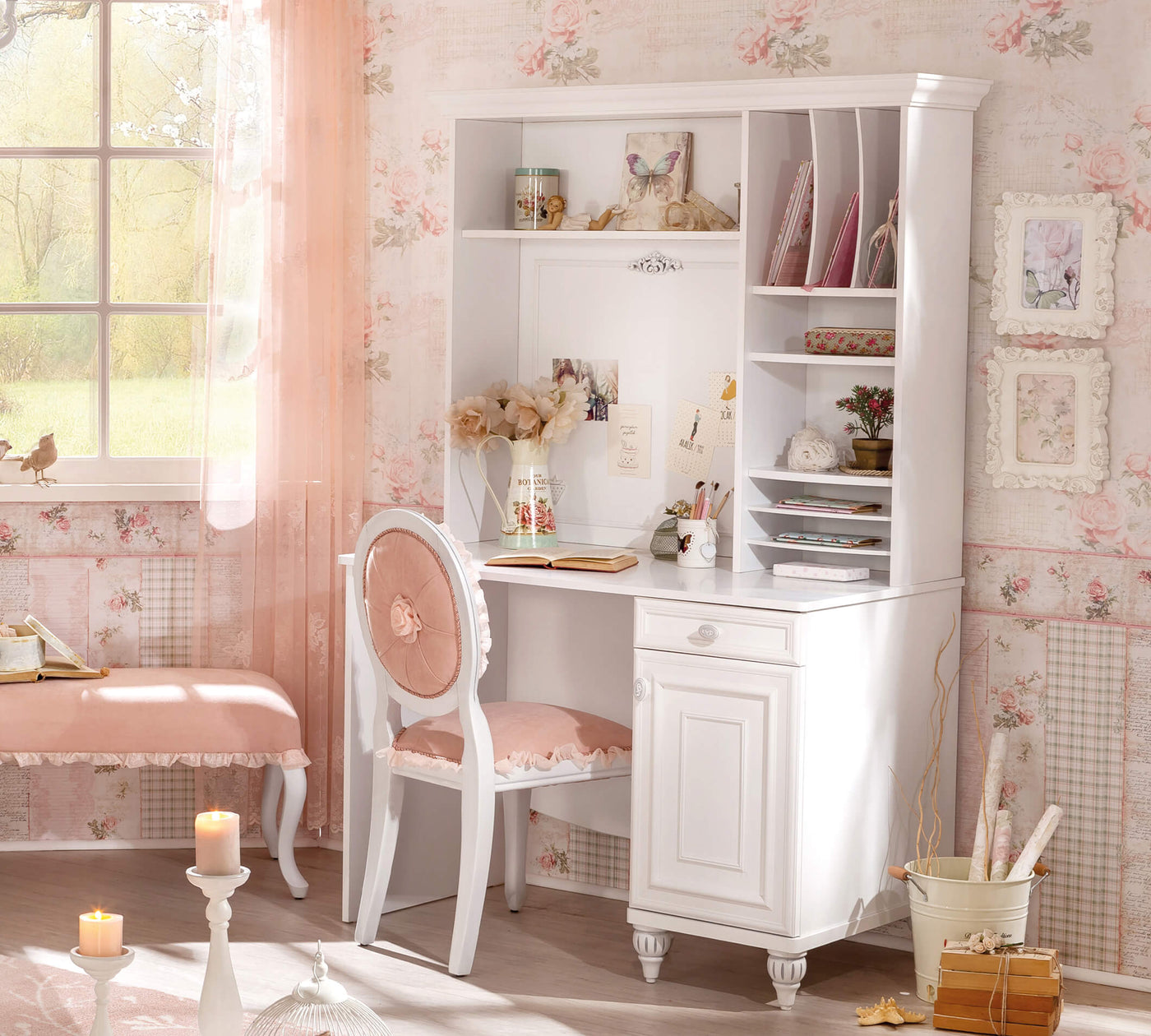 Romantica Study Desk With Unit