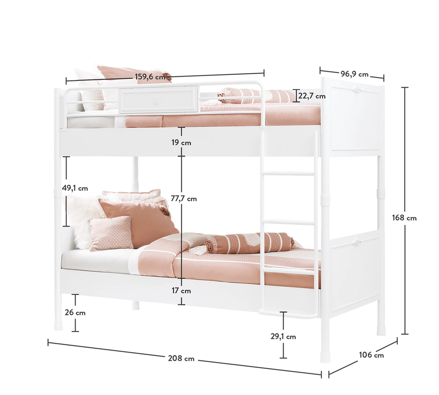 Romantica Bunk Bed (90x200 cm)