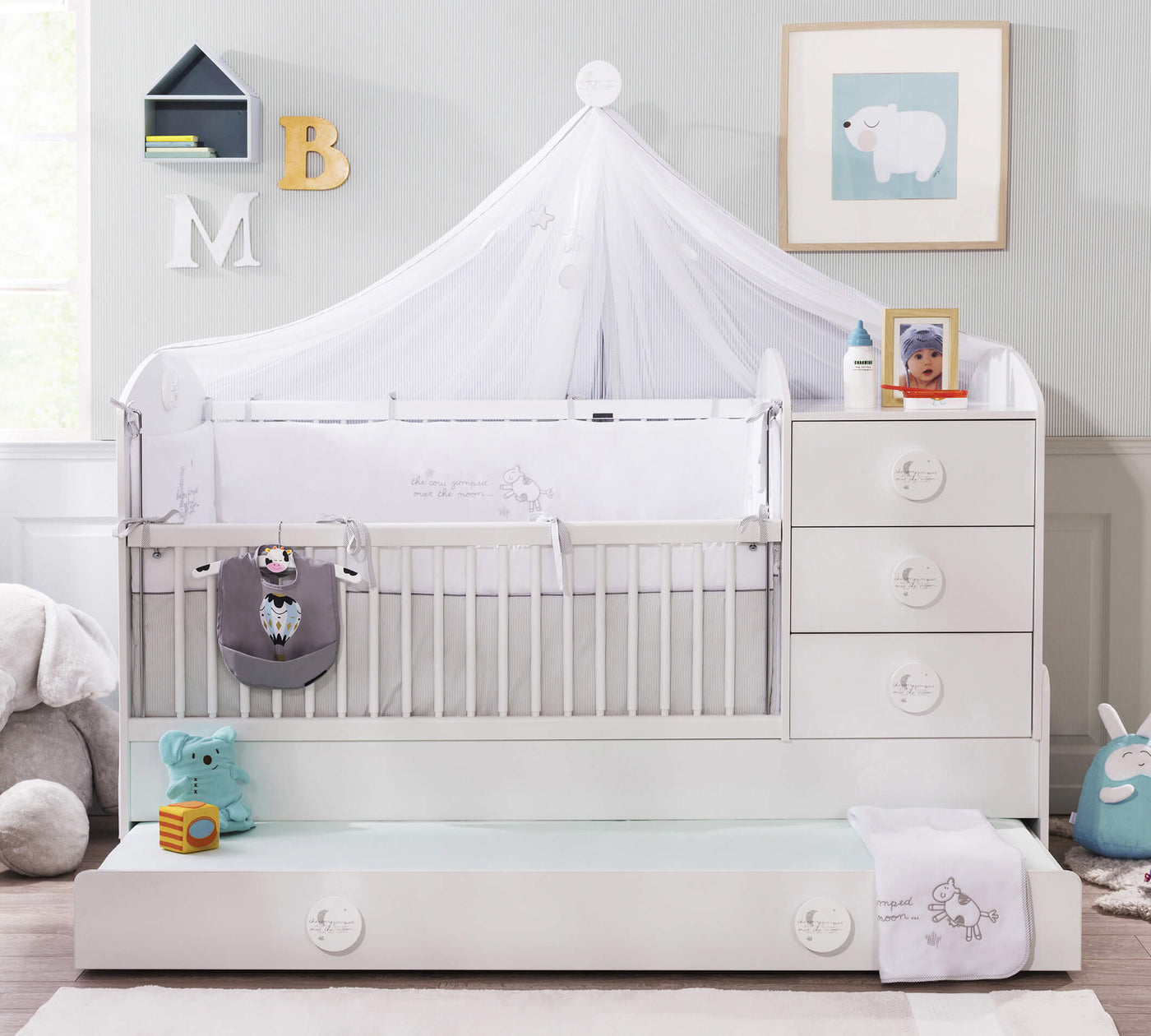 Baby Cotton Sl Convertible Baby Bed (With Parent Bed) (80x180 cm)