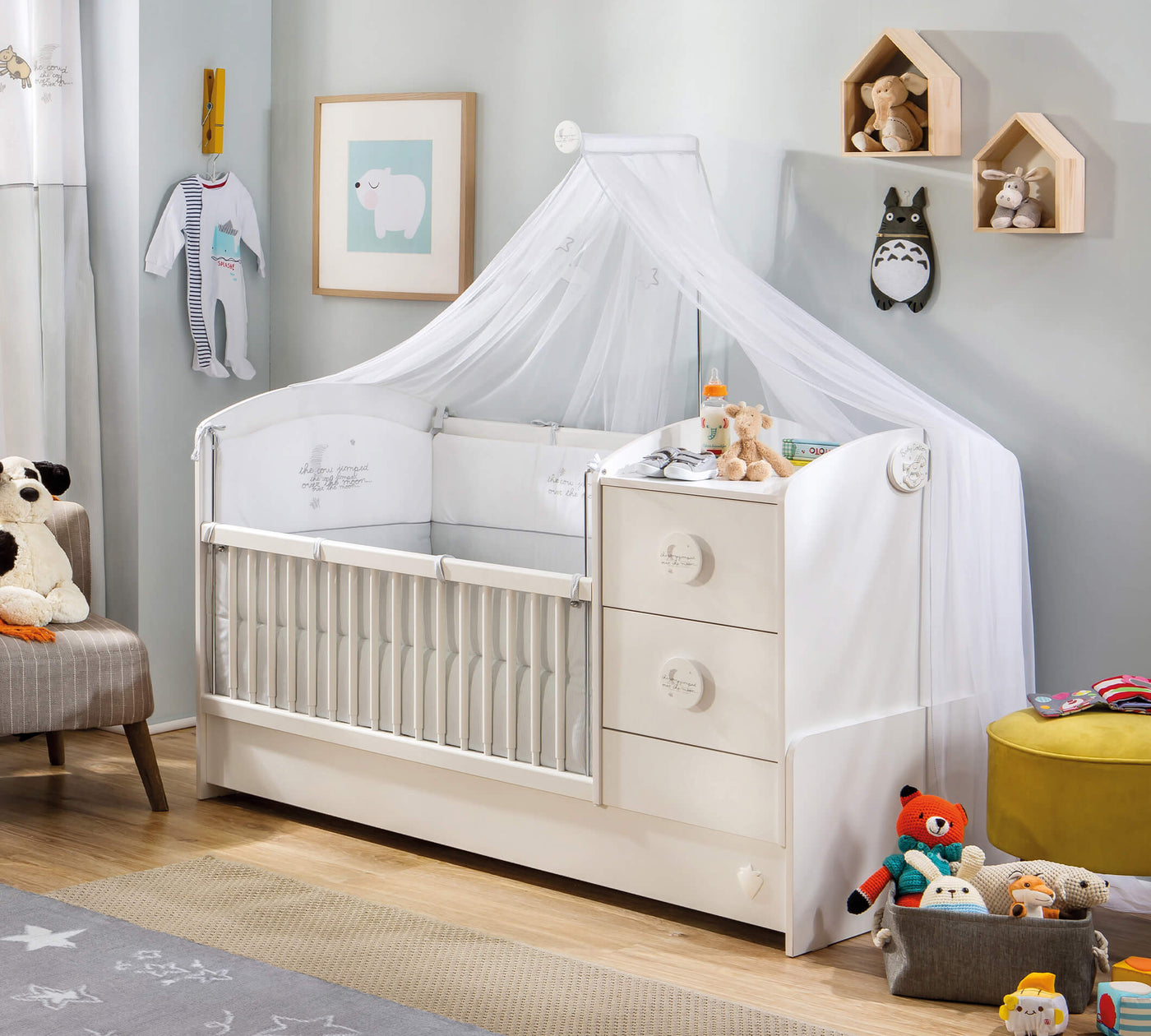 Baby Cotton St Convertible Baby Bed (75x160 cm)