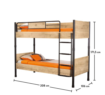 Mocha Bunk Bed (90x200 cm)