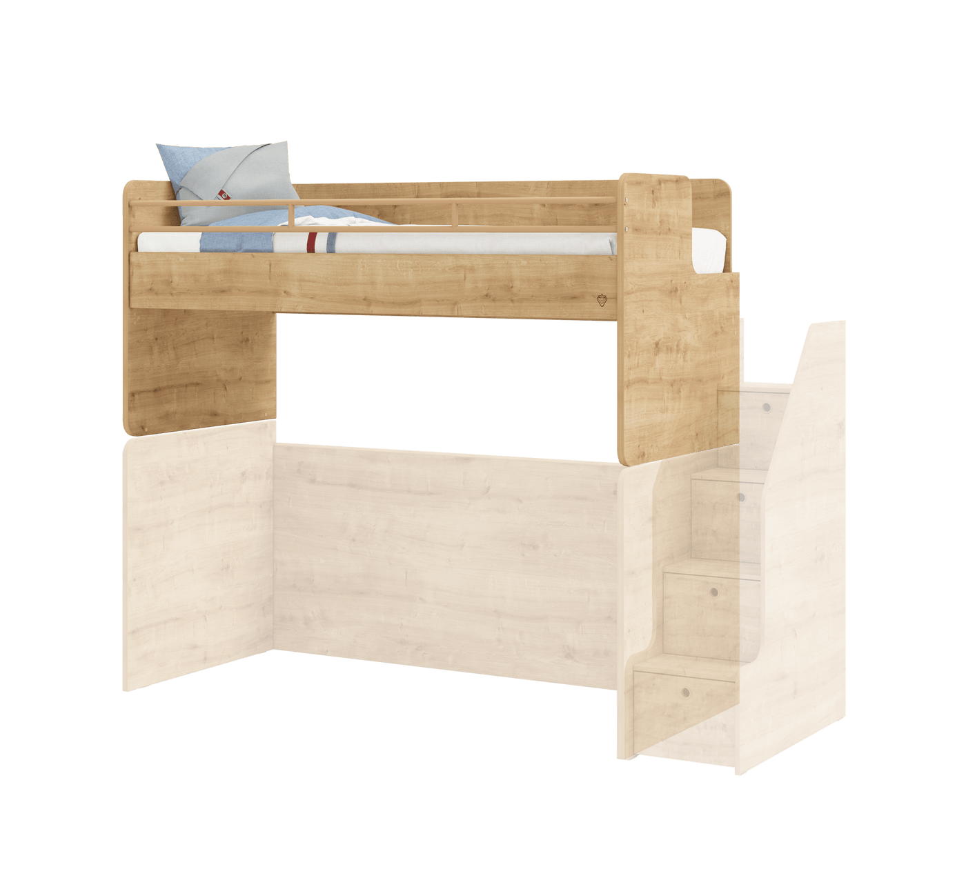 Mocha Studio Upper Bed Oak (90x200 cm)