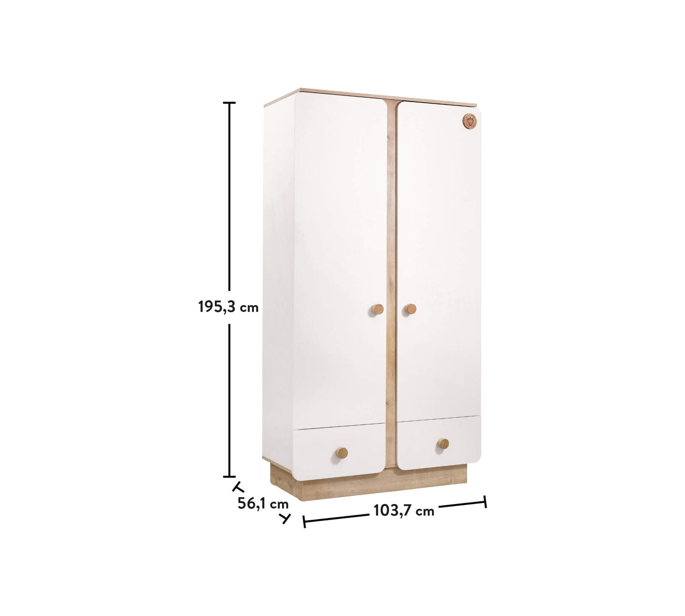 Natura Baby 2 Doors Wardrobe