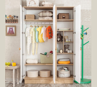 Natura Baby 3 Doors Wardrobe