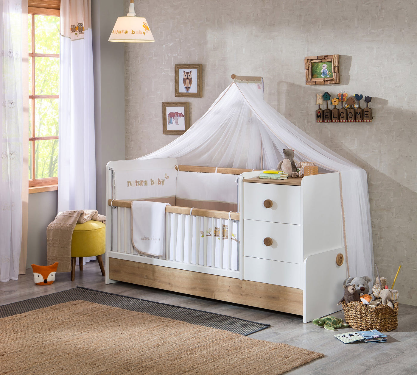 Natura Baby St سرير - أطفال صغار قابل للتكبير (75x160 سم)