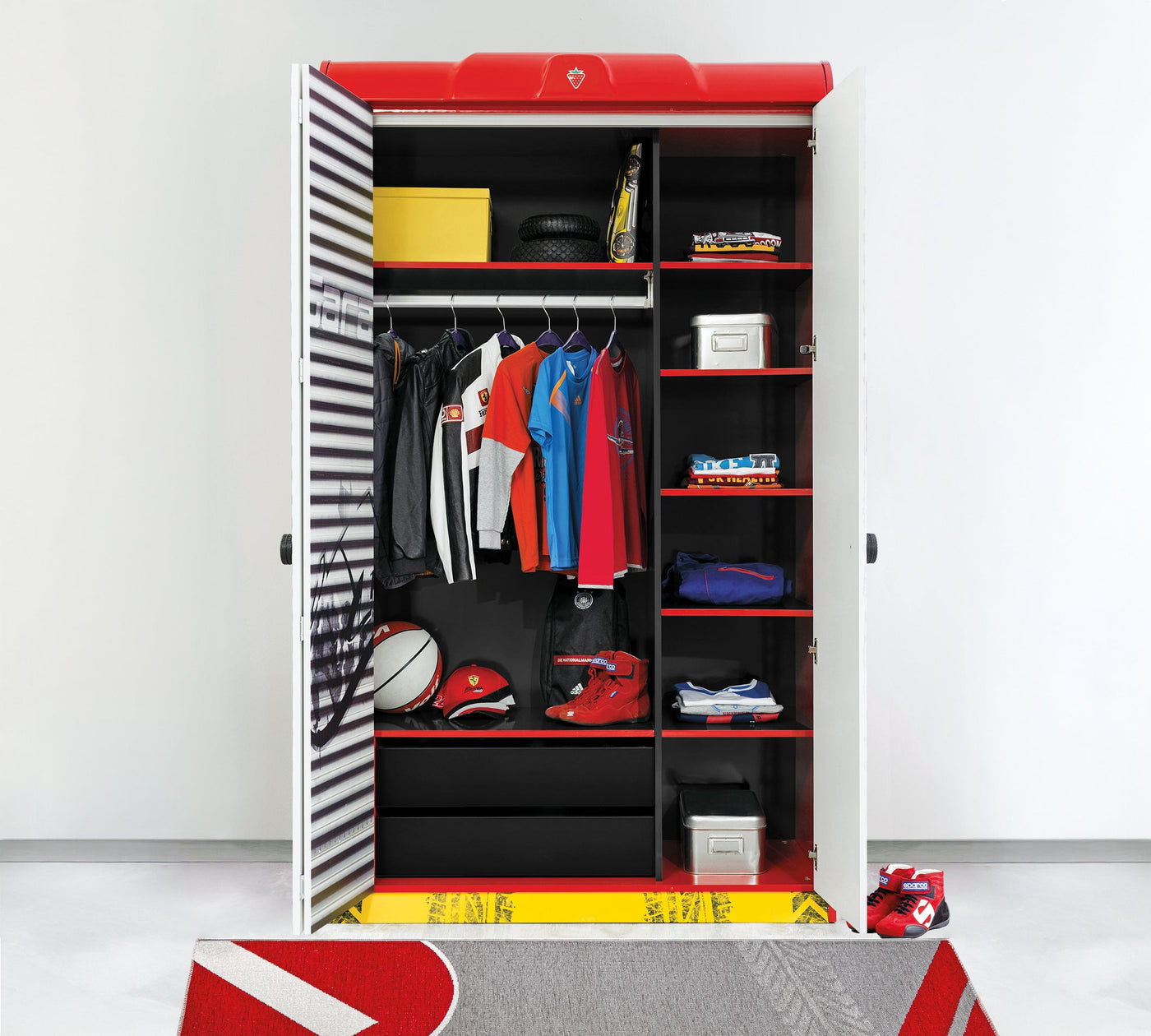 Champion Racer 3 Doors Wardrobe