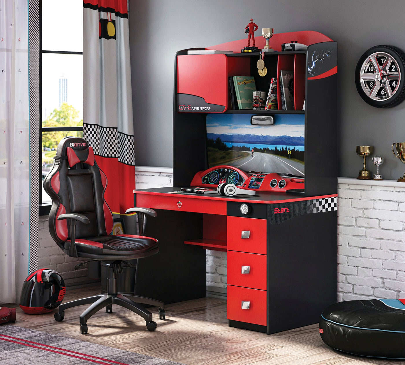 Champion Racer Concept Desk With Unit