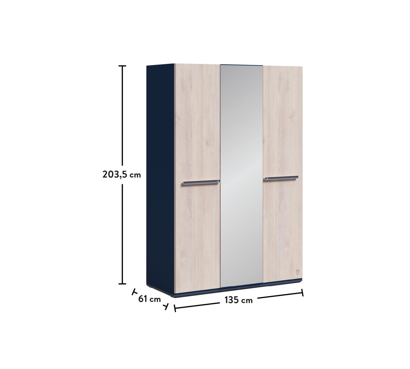 Trio 3 Doors Wardrobe