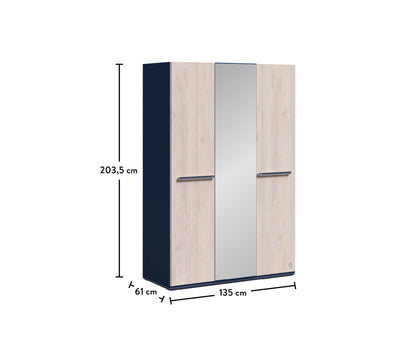 Trio 3 Doors Wardrobe