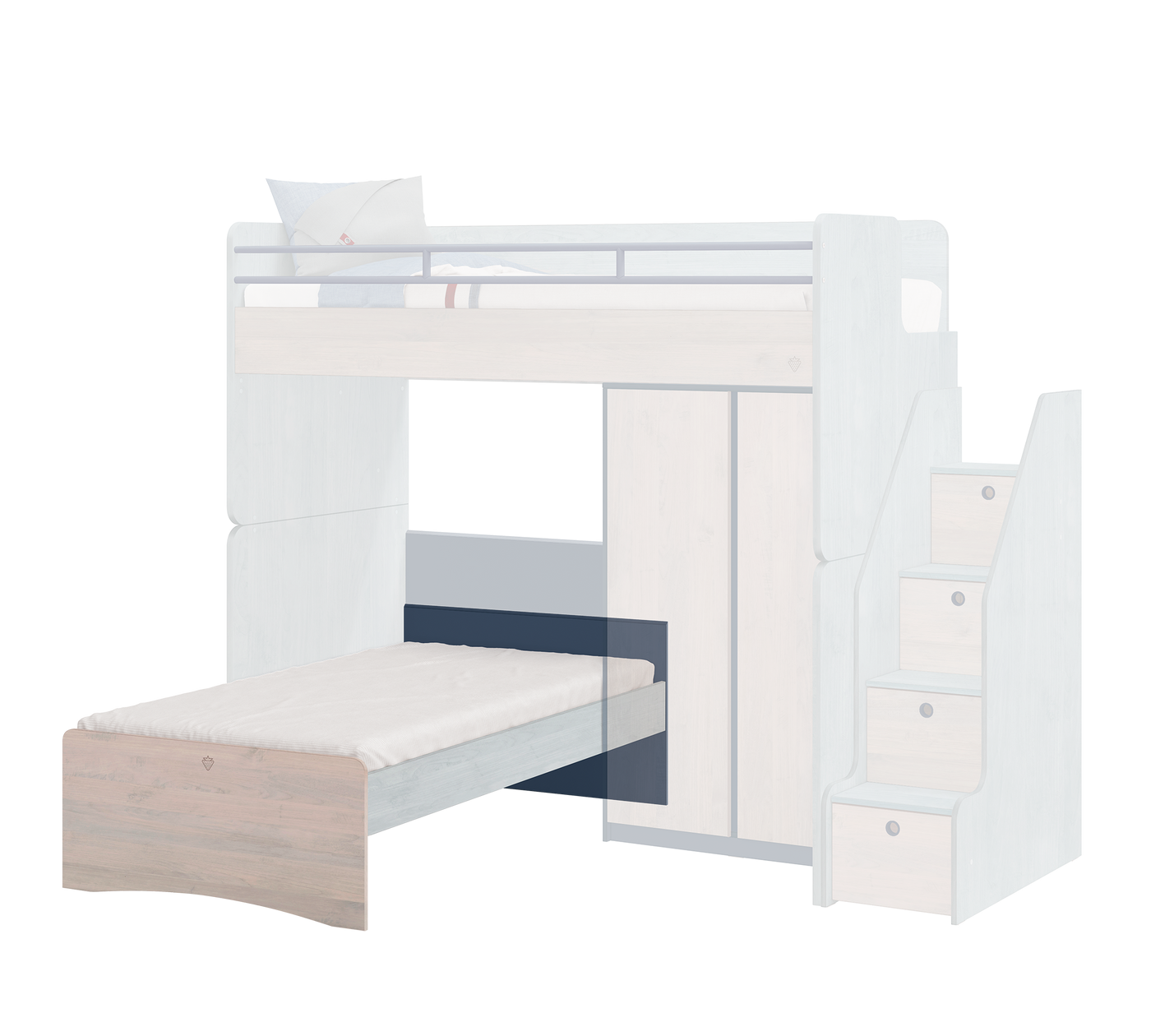 Trio Headless Bed (100x200 cm)
