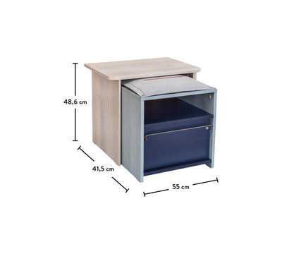 Trio Nightstand With Shelf