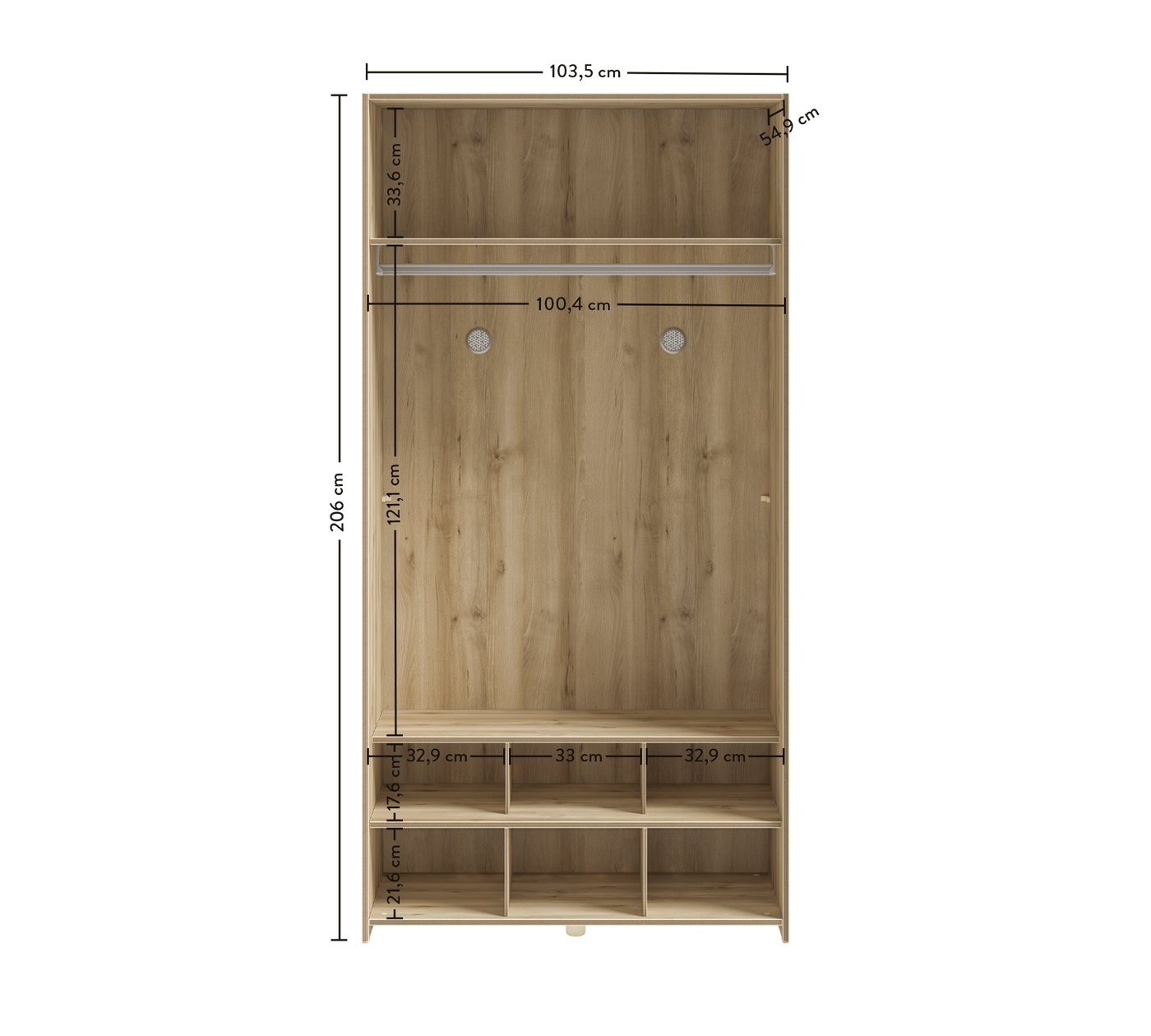 Modera 2 Doors Wardrobe