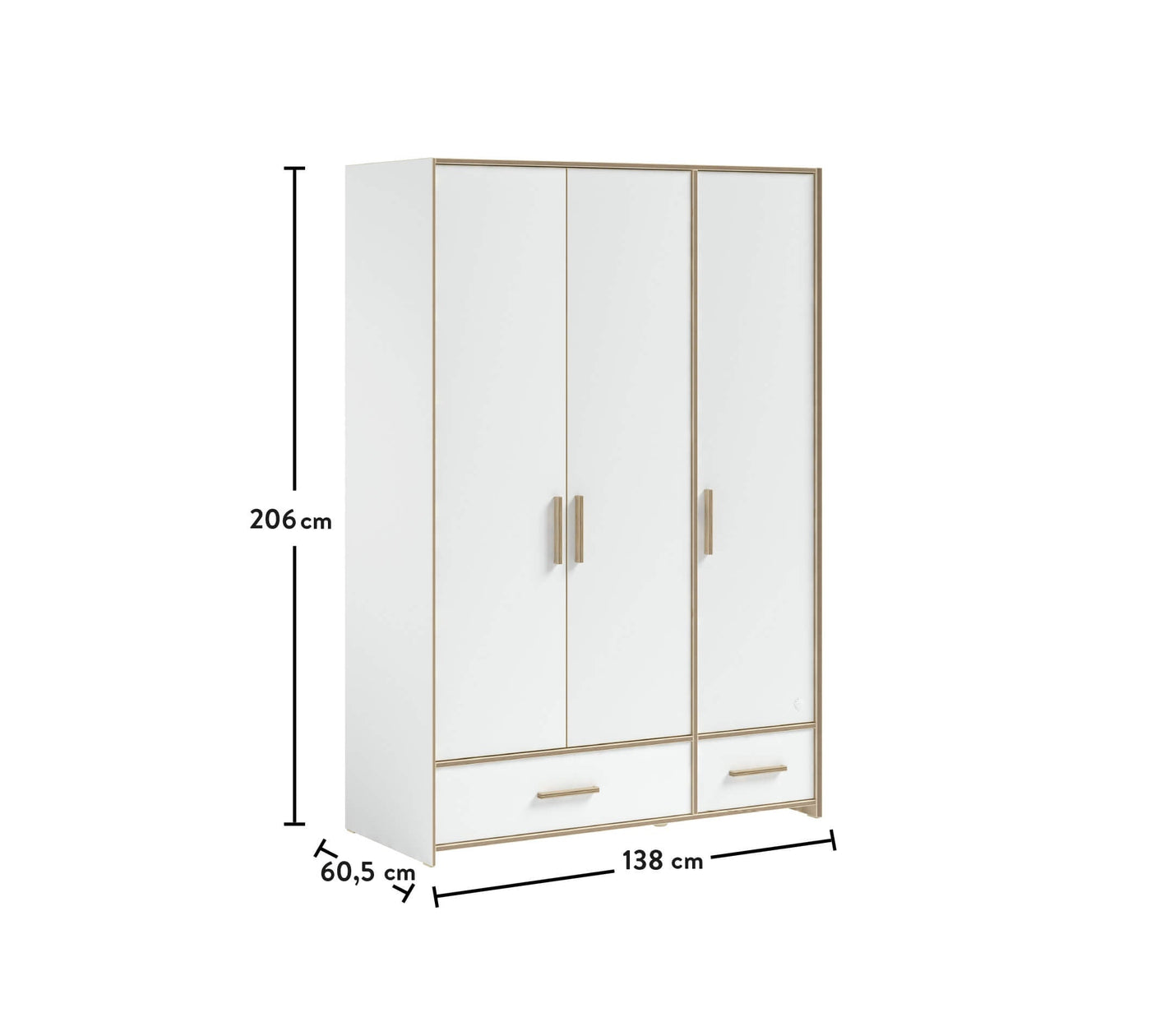 Modera 3 Doors Wardrobe