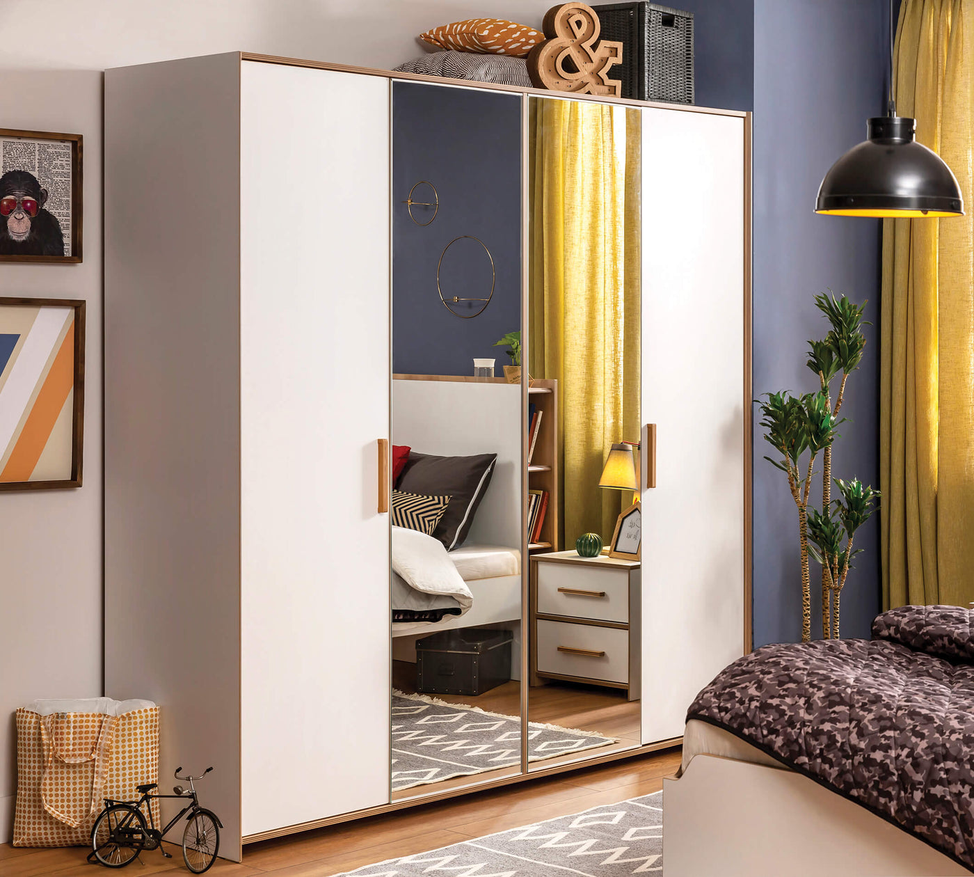 Modera 4 Doors Wardrobe