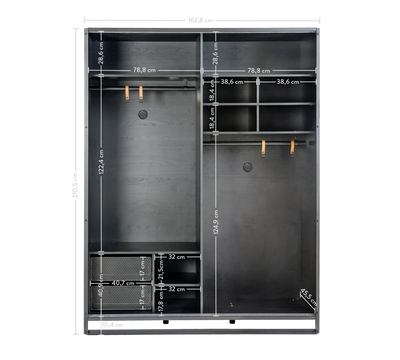 Dark Metal Schiebeschrank