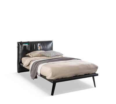 Dark Metal Bed