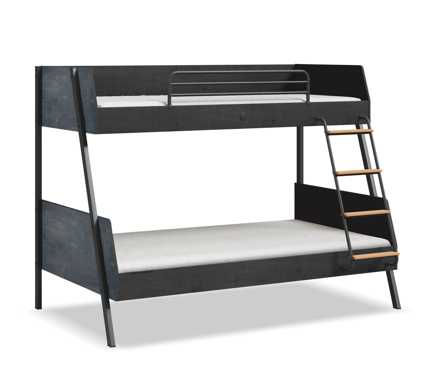 Dark Metal Groß Etagenbett (90x200-120x200 cm)