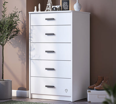 White Tall Dresser