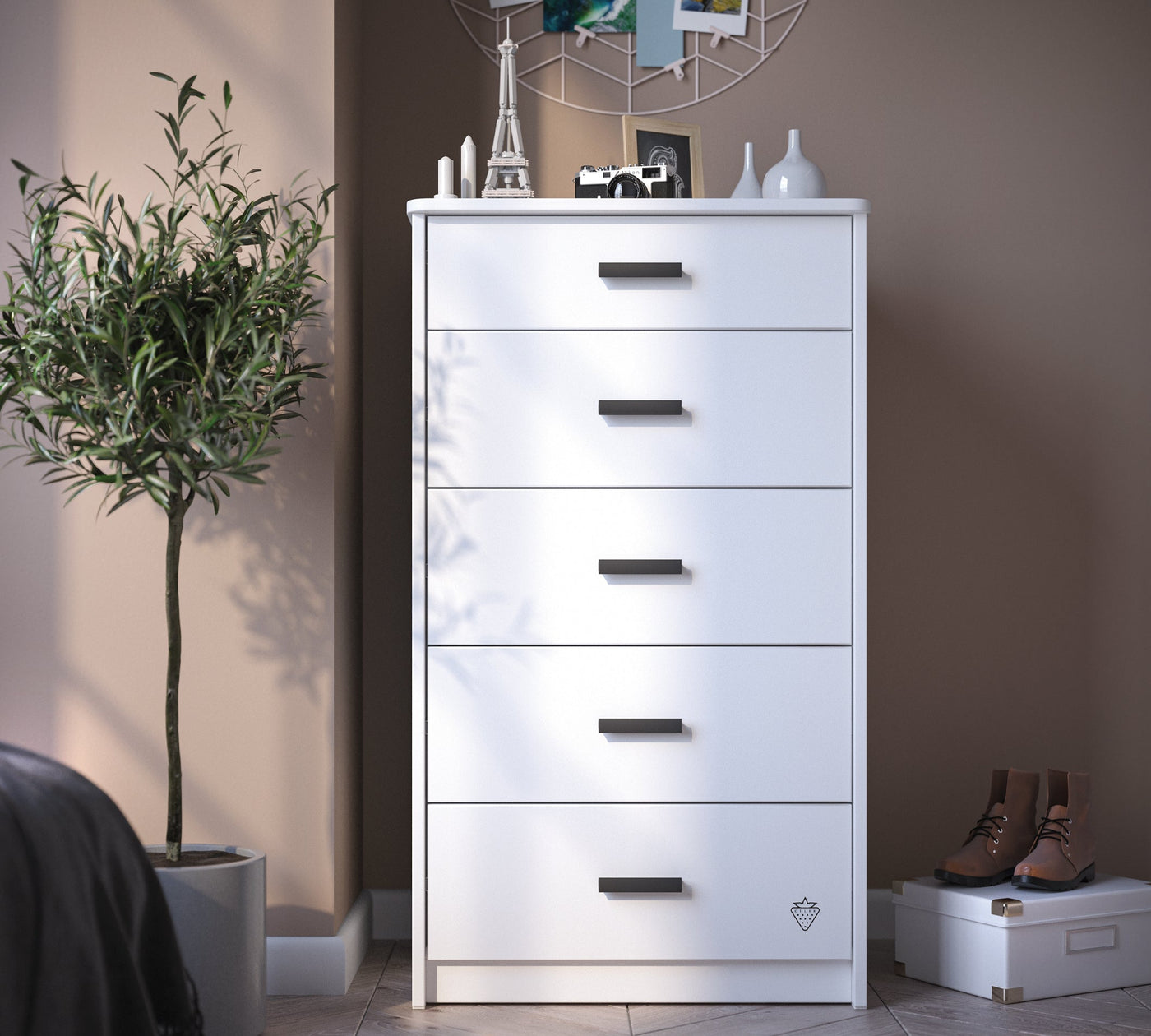 White Tall Dresser