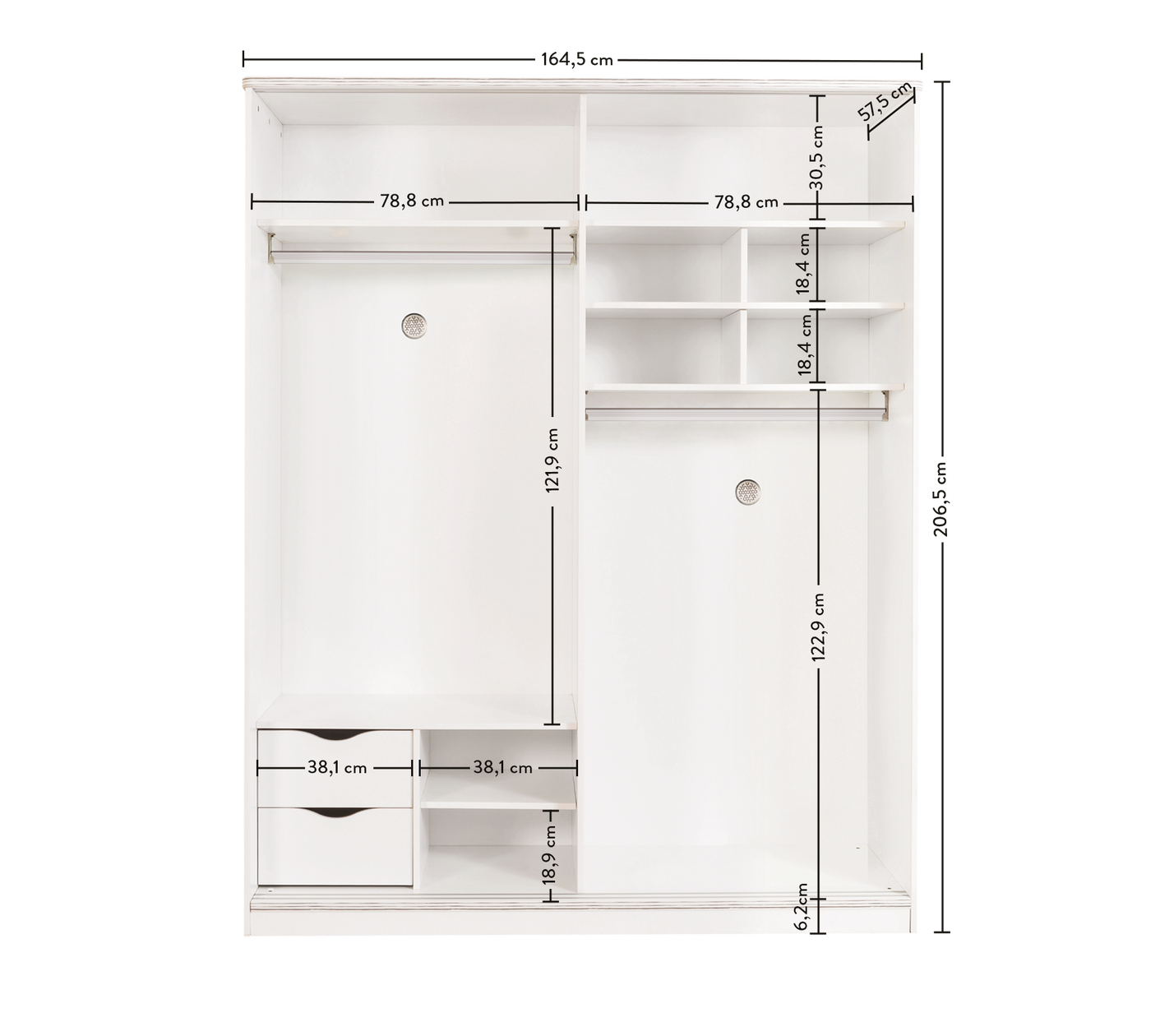 White Schiebeschrank