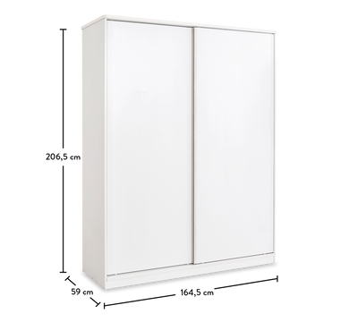 White Schiebeschrank