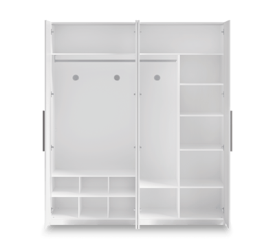 White 4 Türen Kleiderschrank