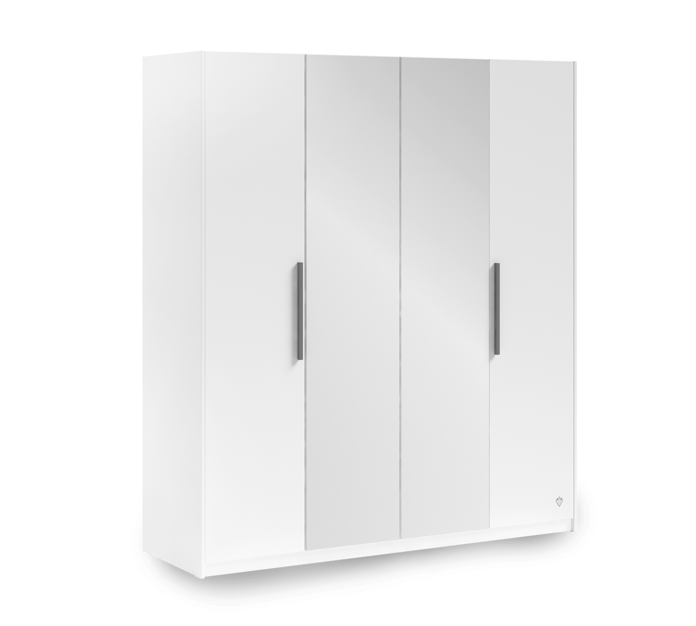 White 4 Doors Wardrobe