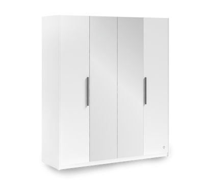 White 4 Doors Wardrobe