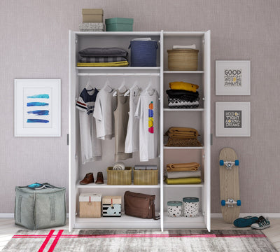 White Kleiderschrank mit 3 Türen Line