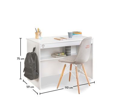 White Study Desk