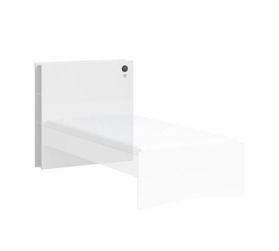 White Bed Bookshelf Headboard