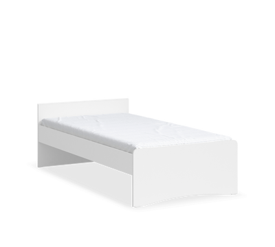 White Bed Bookshelf Headboard