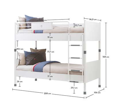 WHITE, سرير طوابق (90X200 سم)