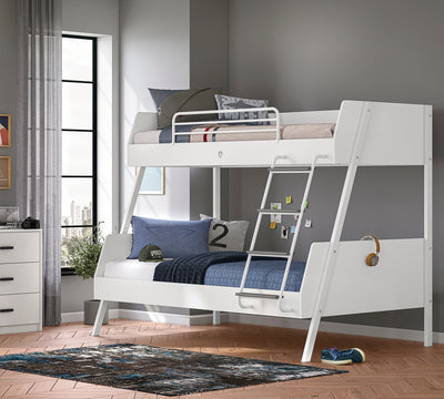 White Large Bunk Bed (90x200-120x200 cm)