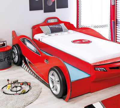 Race Cup Carbed (With Friend Bed) (Red) (90x190 - 90x180 cm)