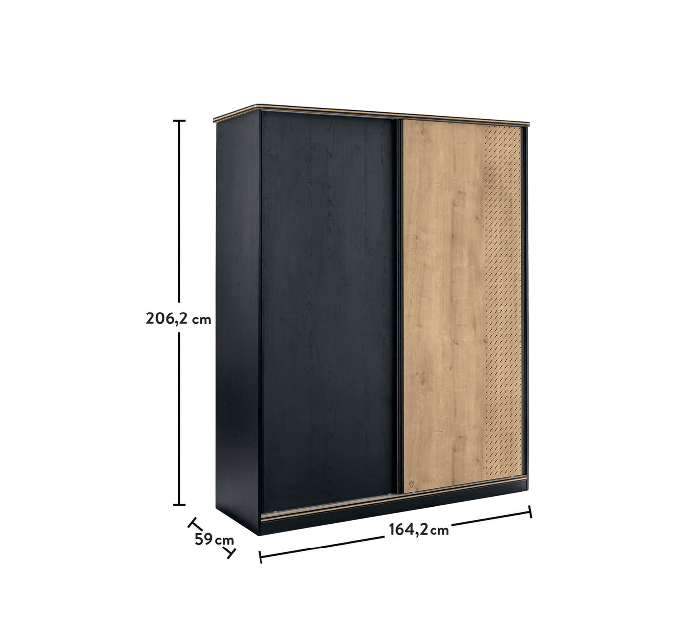 Black Sliding Wardrobe