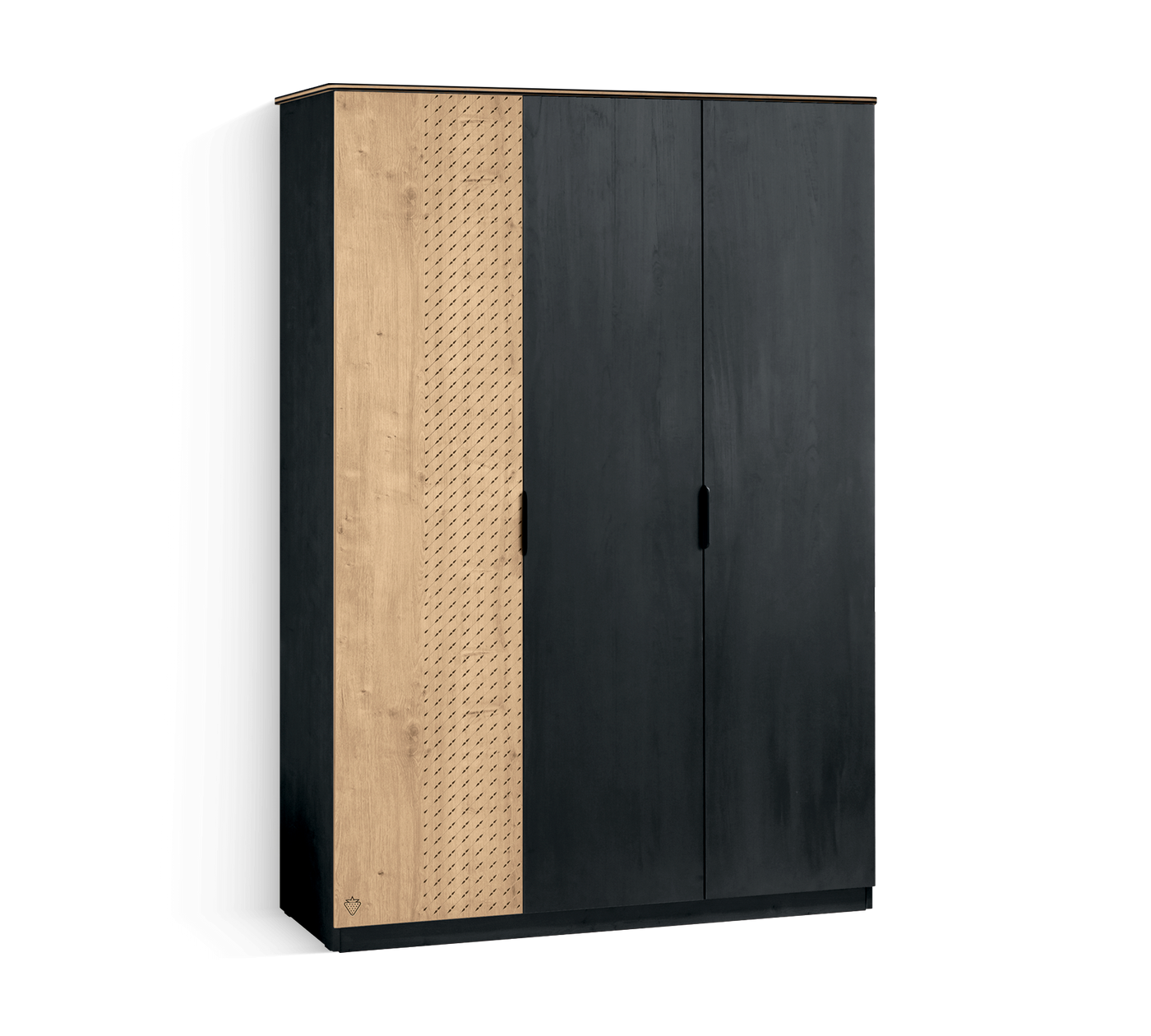 Black Kleiderschrank mit 3 Türen Line