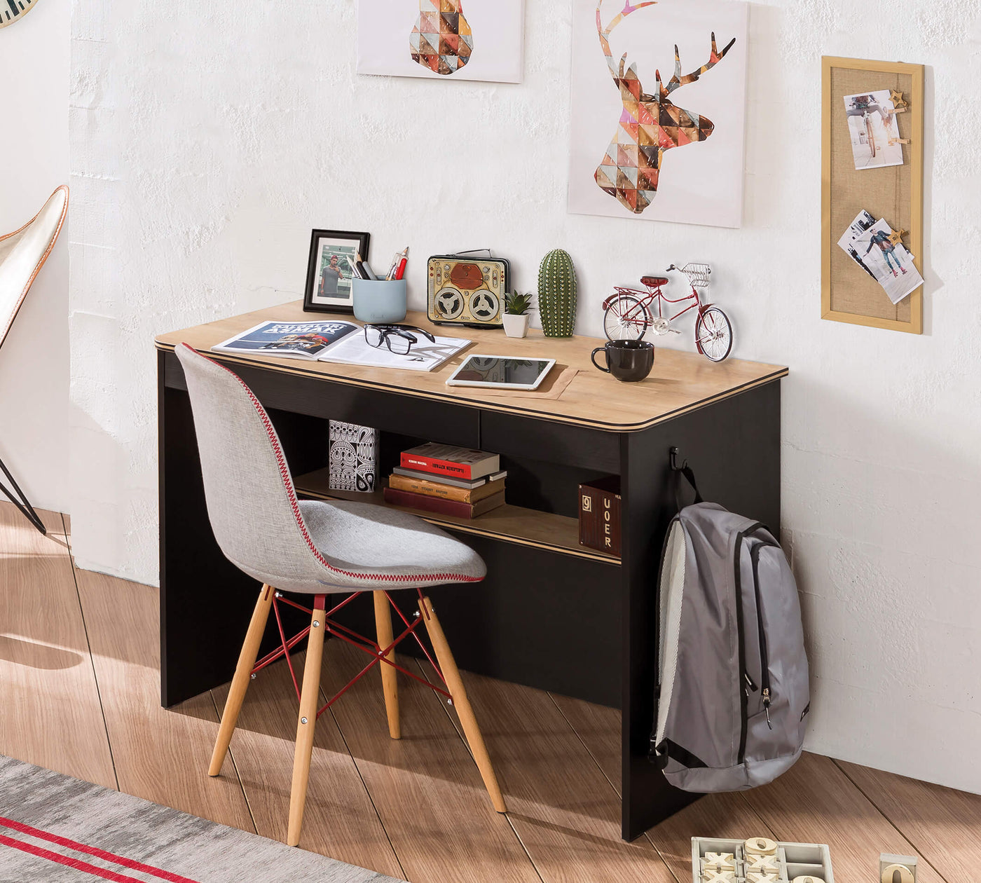 Black Small Study Desk