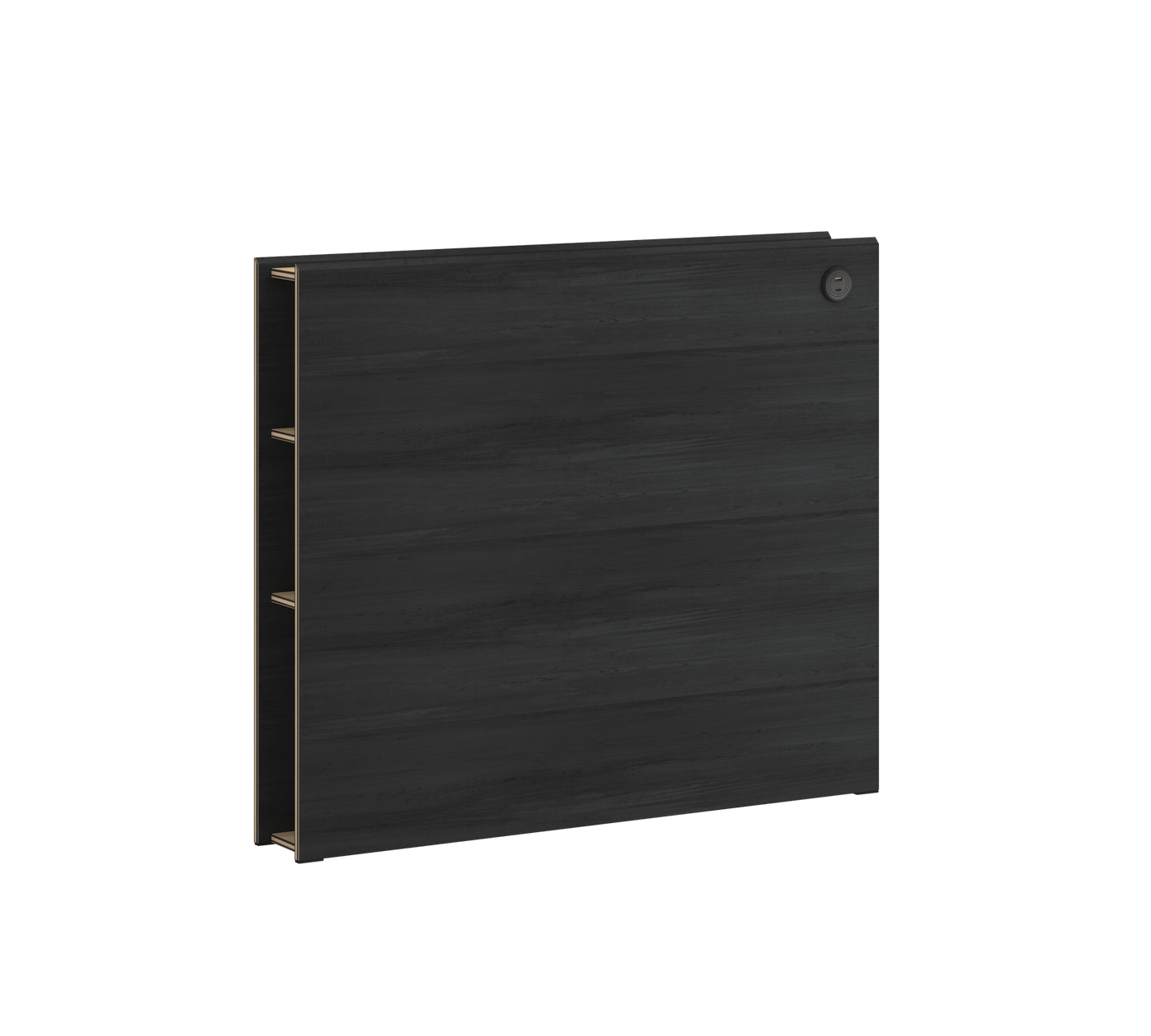 Black Bookshelf Headboard 120 cm