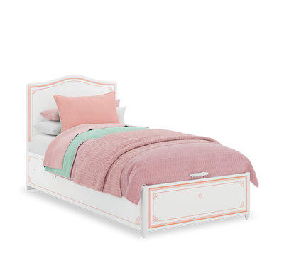 Selena Pink Bed With Base (100x200 cm)