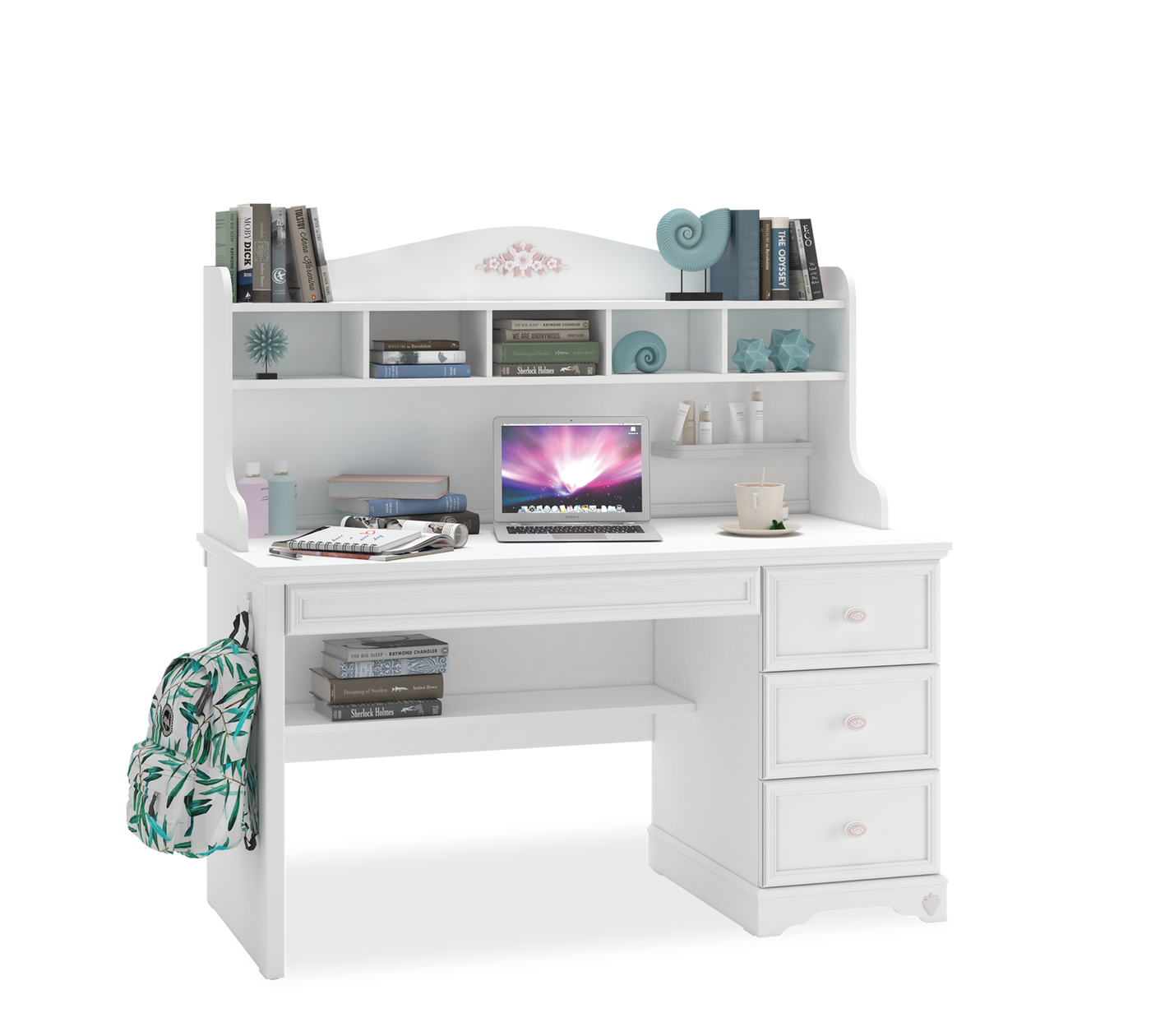 Rustic White Study Unit