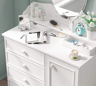 Rustic White Dresser Mirror