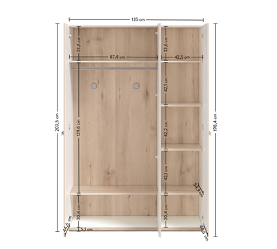 Duo 3 Doors Wardrobe