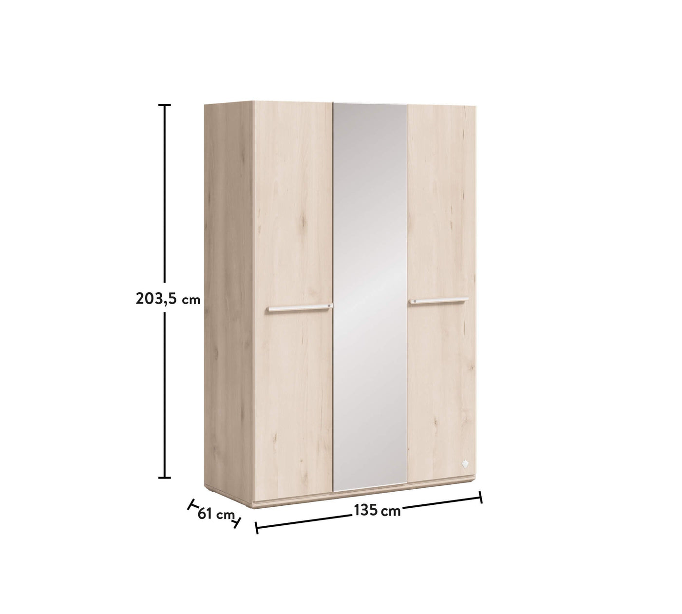 Duo Kleiderschrank mit 3 Türen