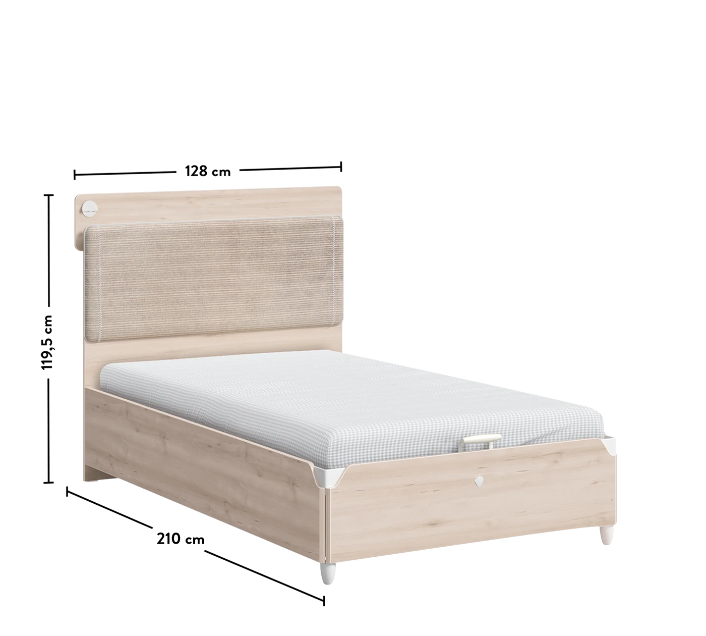 Duo Line Bett mit Stauraum (100x200 cm)