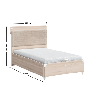 Duo Line Bett mit Stauraum (100x200 cm)