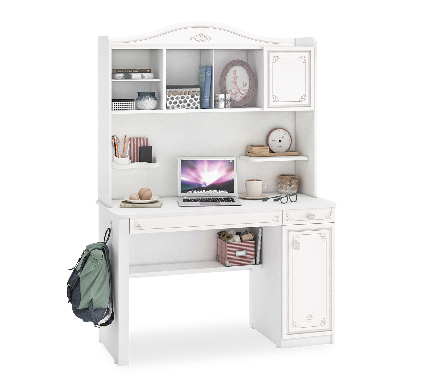 Selena Grey Study Desk With Unit