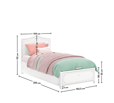 Selena Grey Bed With Base